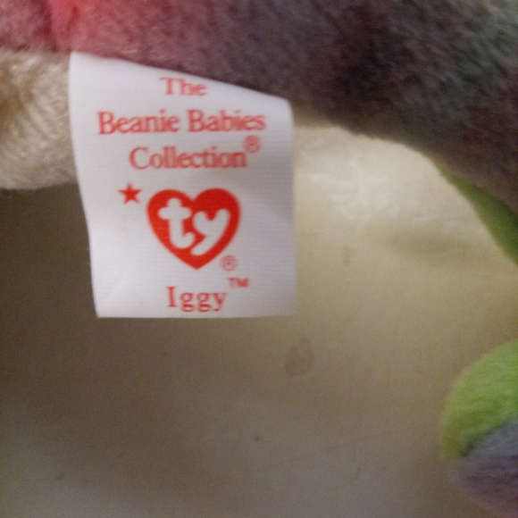 Izzy the Iguana (Rainbow) Beanie Baby - Picture 6 of 8